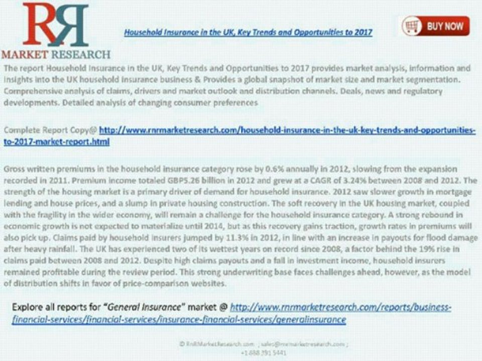 UK Household Insurance Market Opportunities 2017