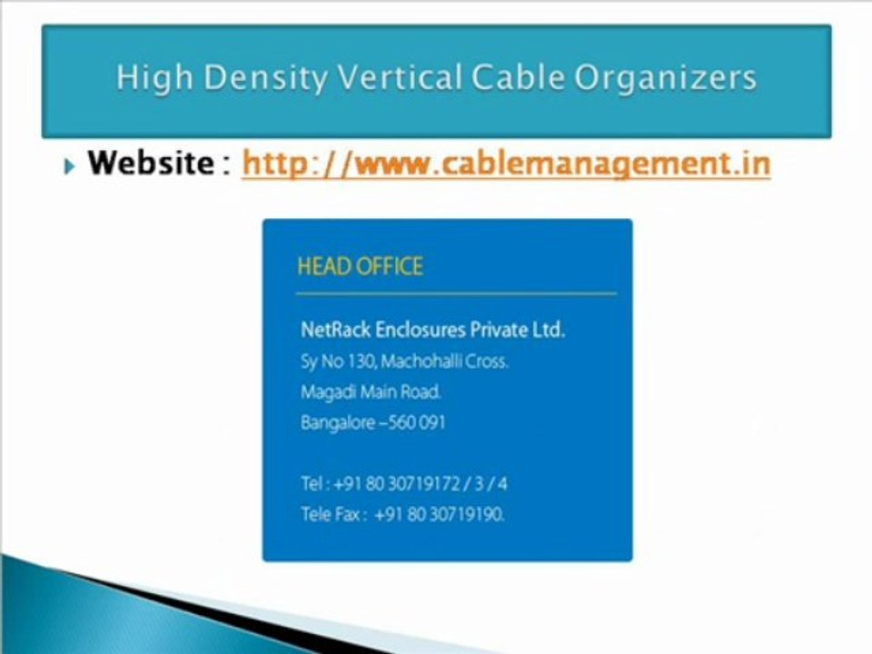 Rack Management System and Cable Rack Management