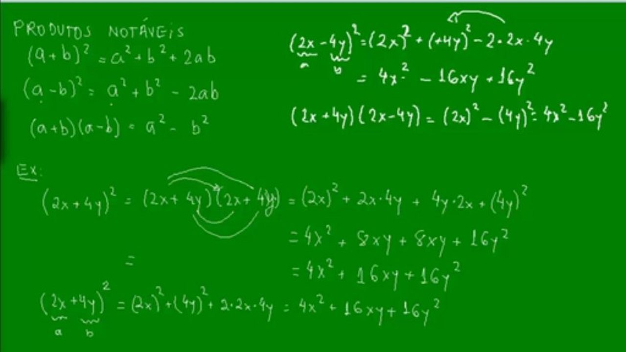 03 - Produtos notáveis - Aula 1