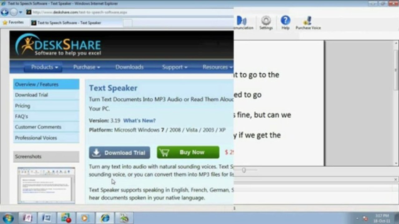 Text Speaker-Text to speech software