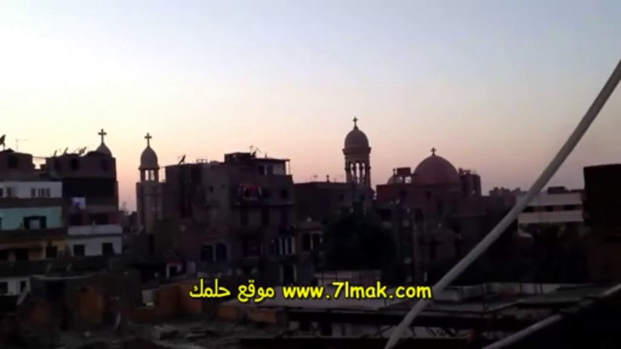 بالفيديو اذان المغرب مع جرس الكنيسة لاول مرة في مصر