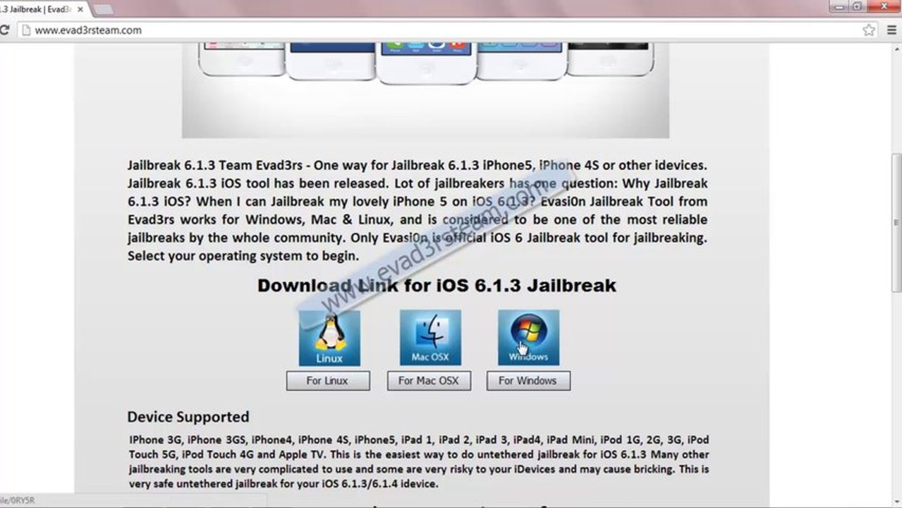 Latest iOS 6.1.3 Jailbreak released by Evad3rs