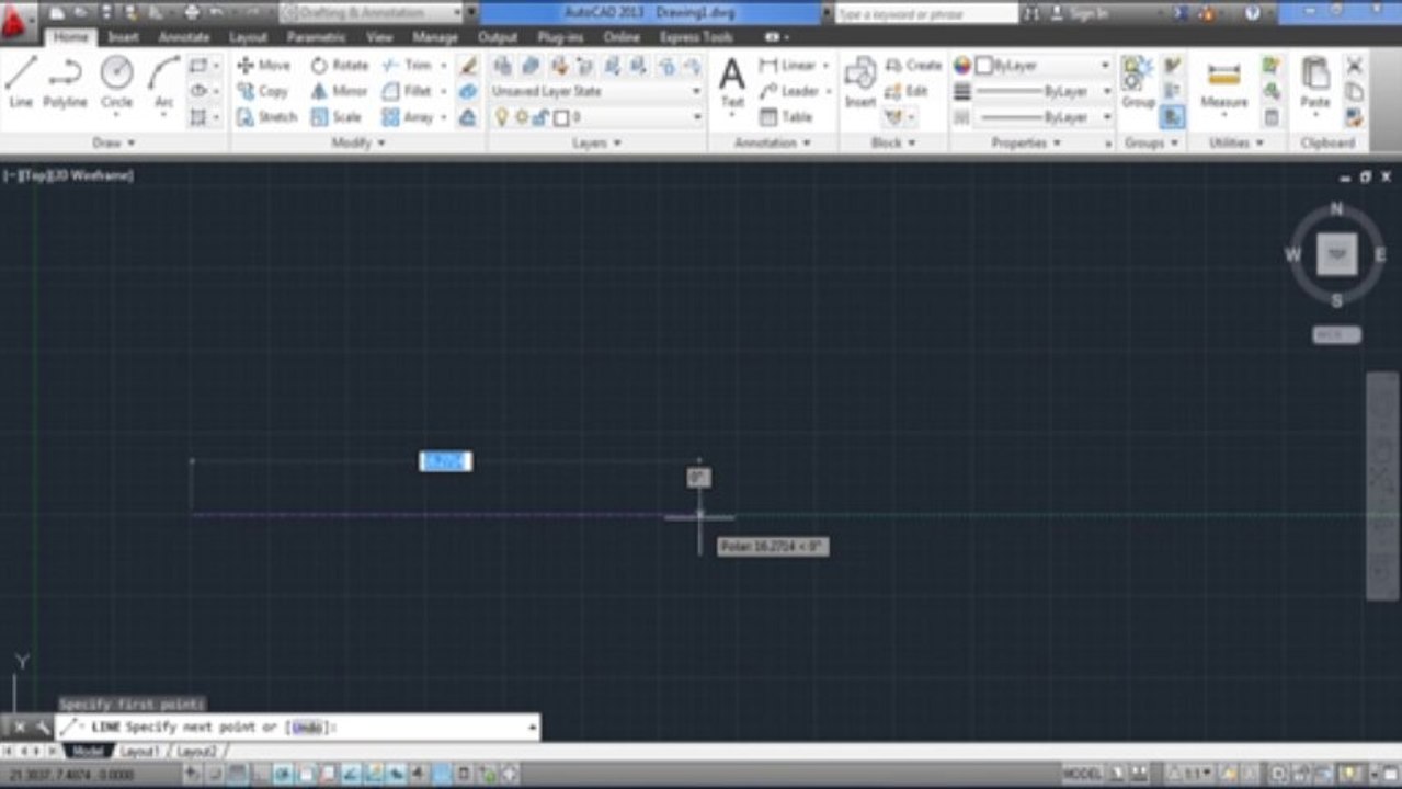 Line Command AutoCAD 2013