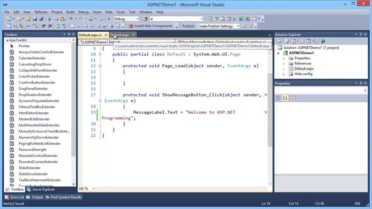 Introduction to ASP.NET using C# In Urdu