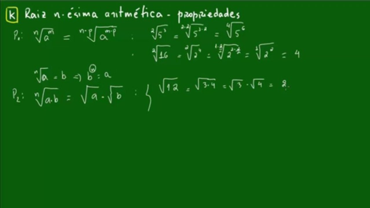 06 - Raiz n-ésima aritmética - Propriedades - Aula 1