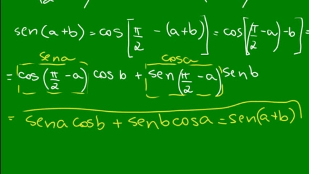 23 - Seno da soma e da diferença de dois arcos - demonstração