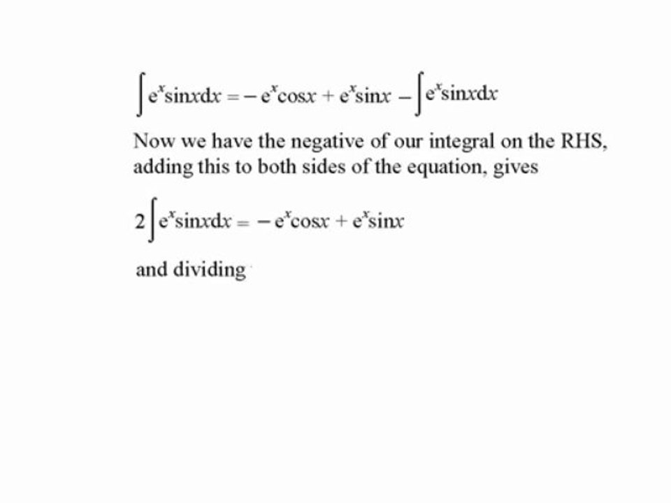 Using integration by parts twice