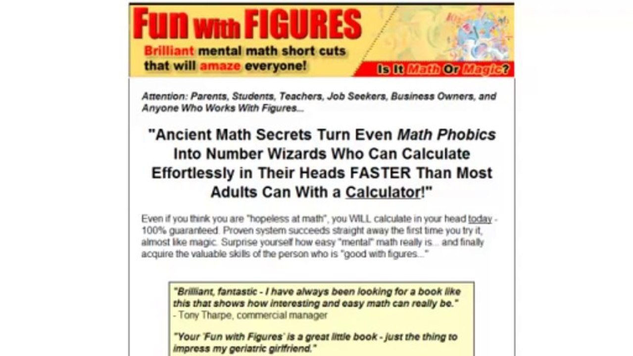 Fun with Figures - Do Math in Your Head