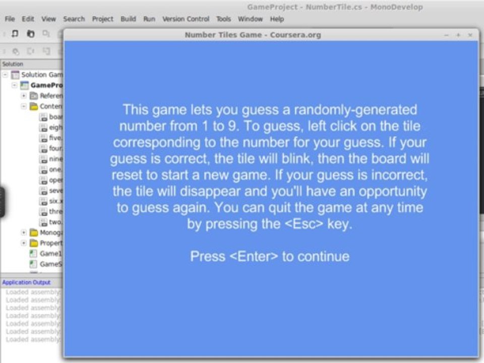 Coursera: Beginning Game Programming with C# - Increment 3
