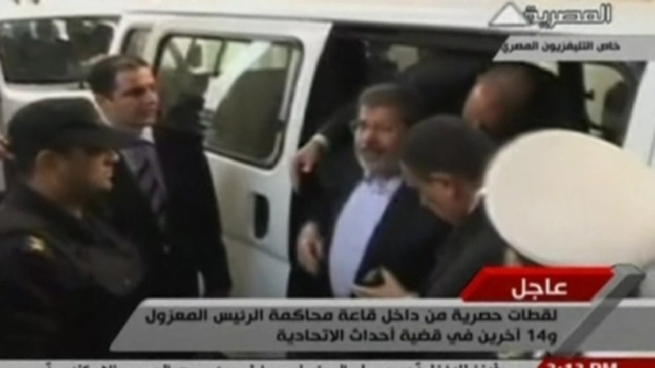 Egyptian state TV shows footage of Mursi, first since ouster