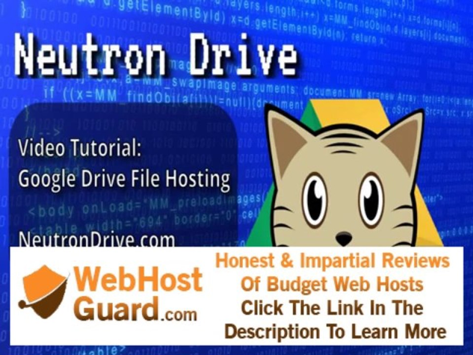 Neutron Drive Tutorial: Google Drive File Hosting