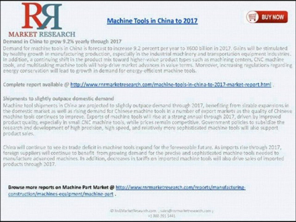 2017 China Machine Tools Market