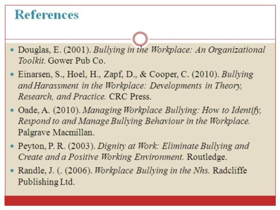 Violence in the Workplace