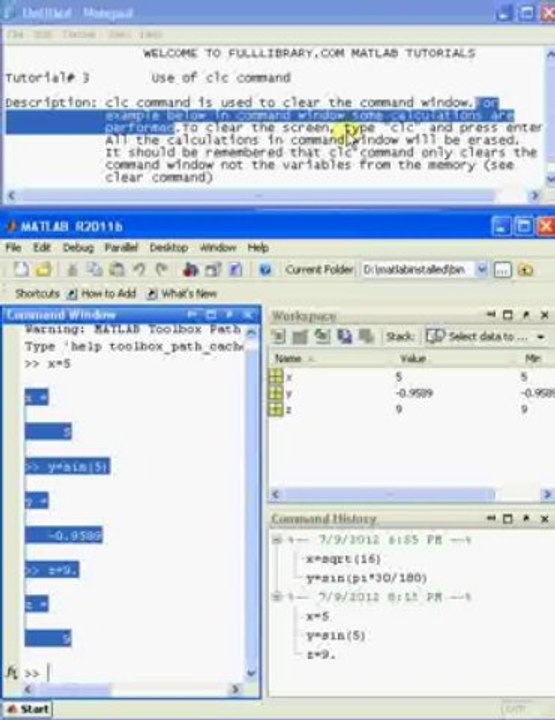 MATLAB CLC COMMAND