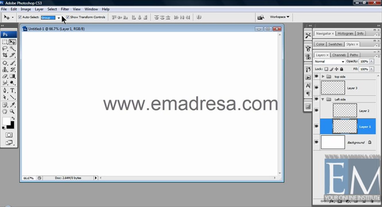 Layer Grouping Basic Photoshop Tutorials in URDU, Hindi by Emadresa