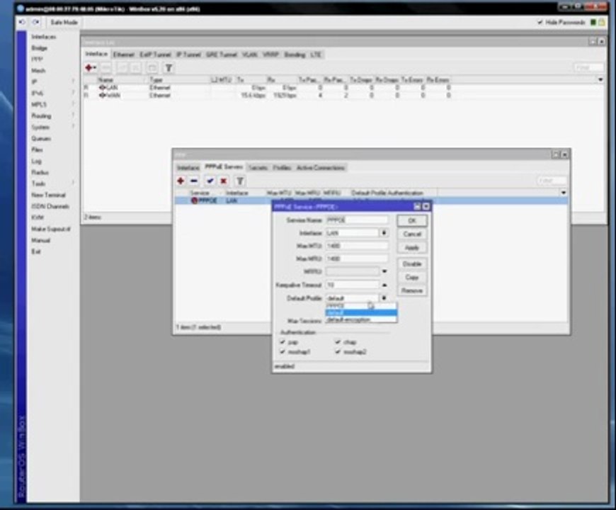 Mikrotik PPPoE Server and Hotspot Server Setup