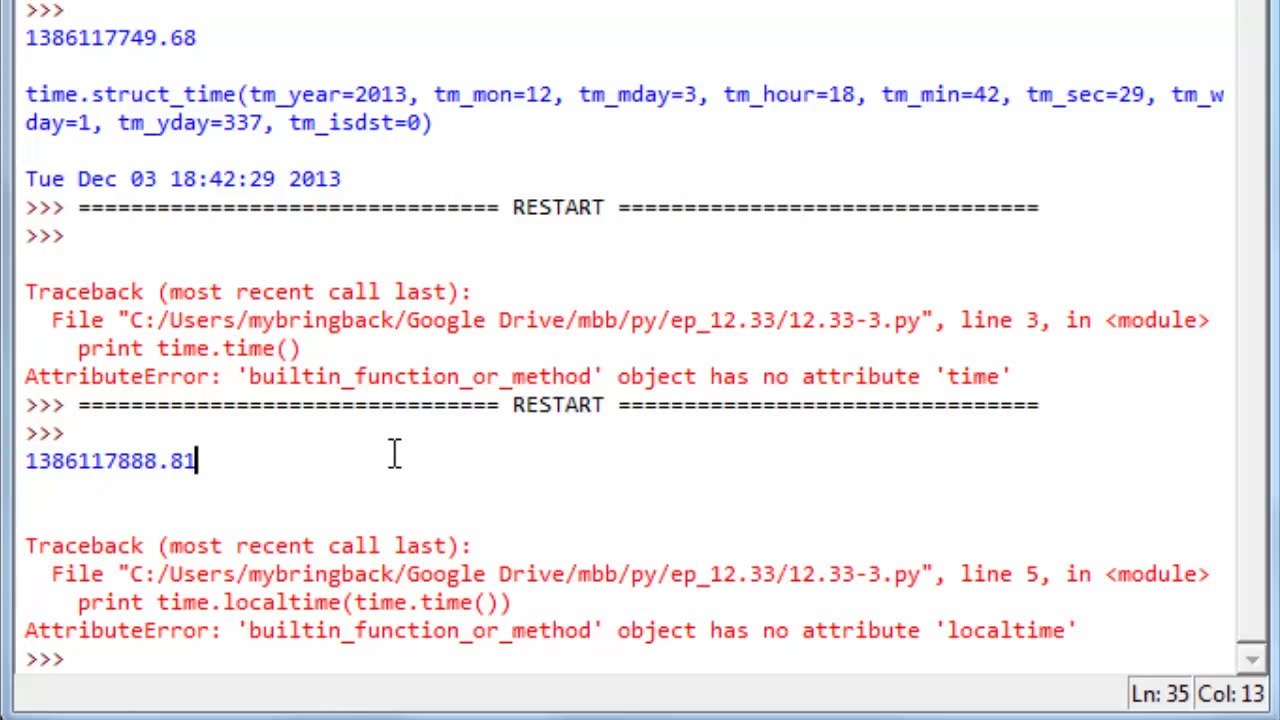 Learn Python Programming Tutorial 12.5 | Time Module
