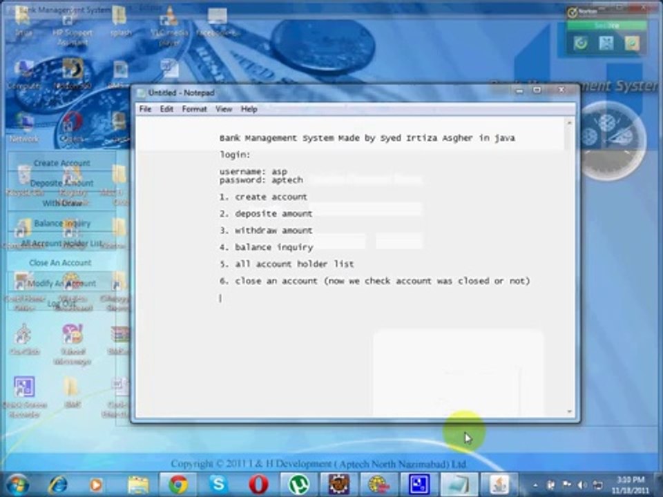 Bank Management System in java