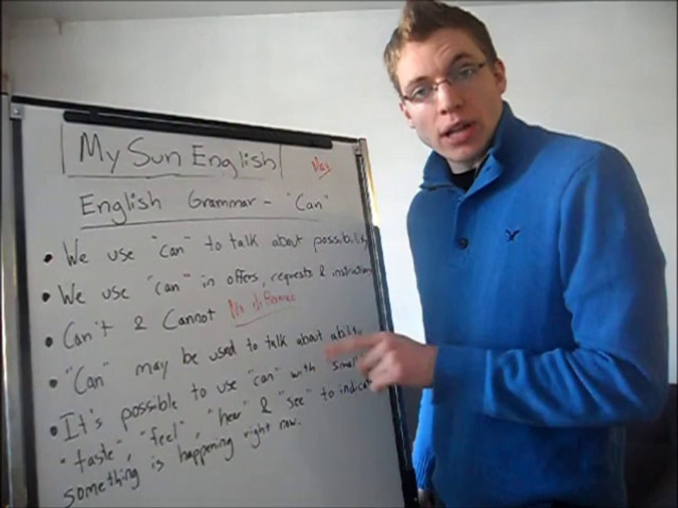 English Grammar Lesson - "Can" (TOEFL/IELTS)