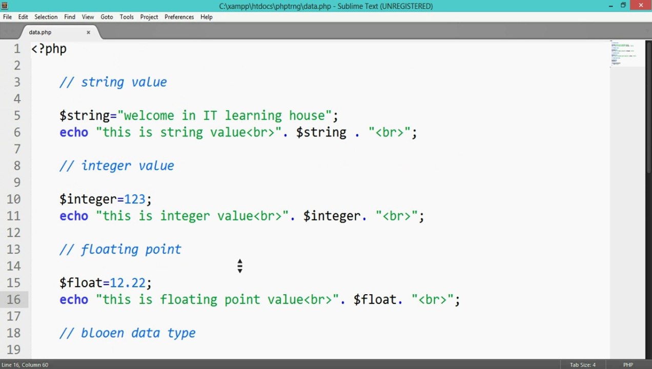 PHP lec 7 DataTypes in urdu