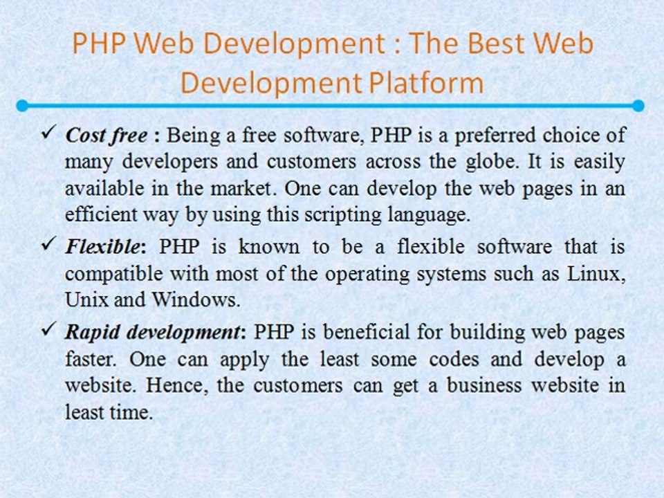 PHP Web Development  The Best Web Development Platform.
