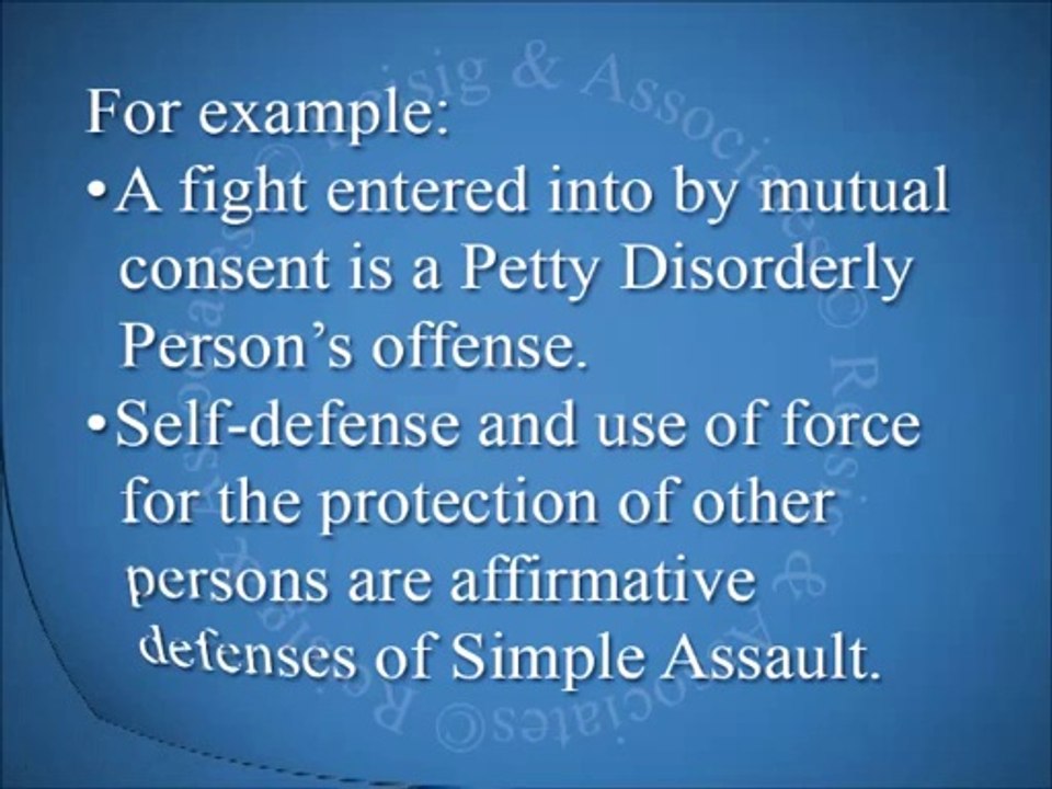 In New Jersey, What Is Simple Assault?