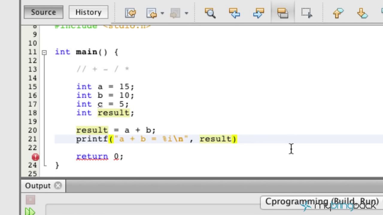 Learn C Programming Tutorial 1.11 Math Operators