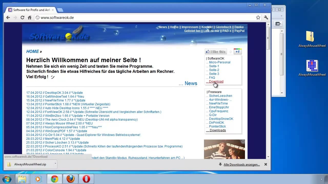 AlwaysMouseWheel - Ein praktisches Windows Mouse Tool