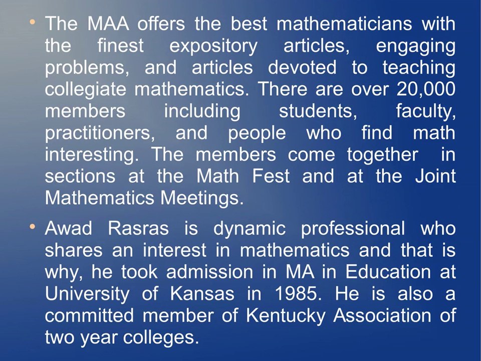Awad Rasras Studied From TWU Which Holds A Key Position In Higher Education