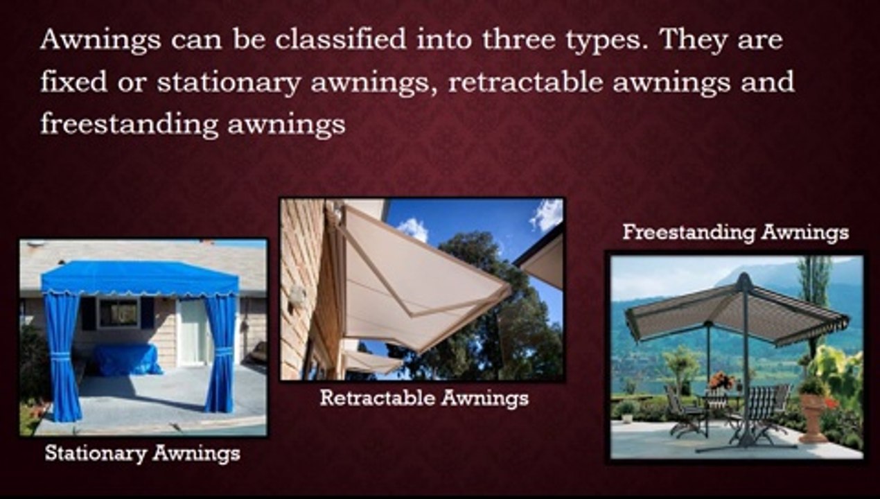 Types of Awnings in the marketing of any business