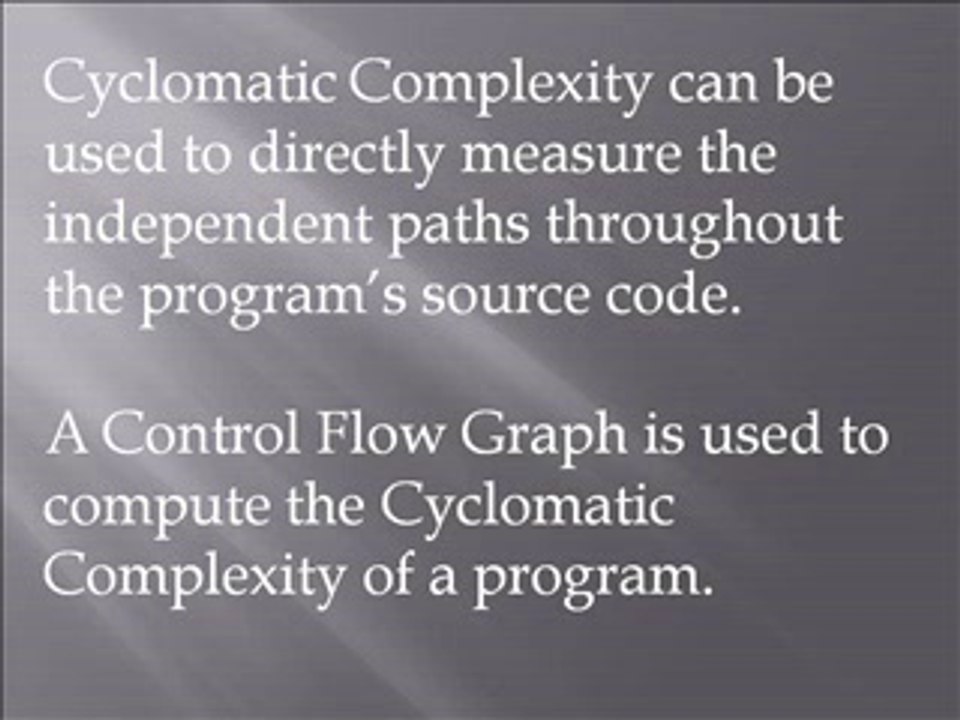Cyclomatic Complexity