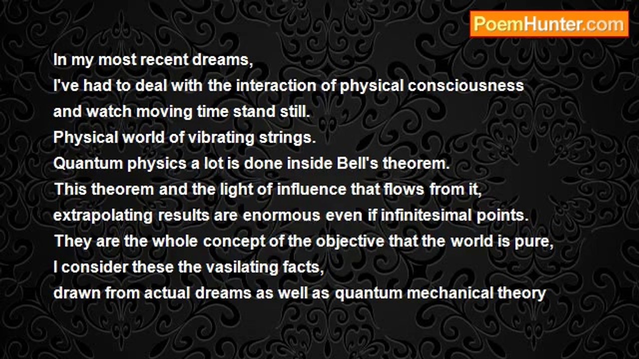 Is It Poetry - Quantum Physics