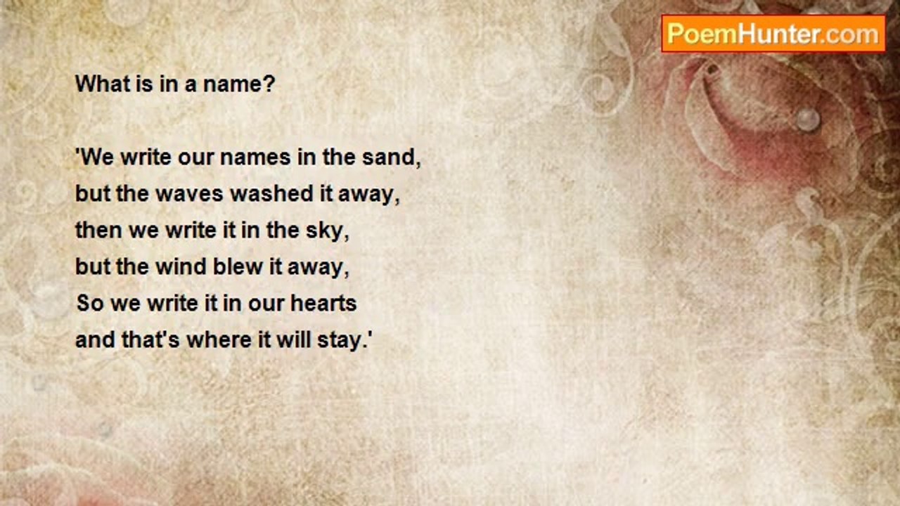 Pam Fraser - What is in a name?