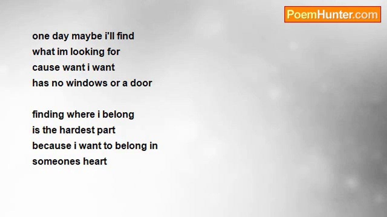 sandy nobody - I Dont Belong Here