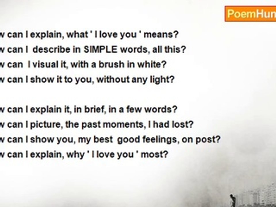 Yoseph Lupu - How Can I Explain, My Love To You!