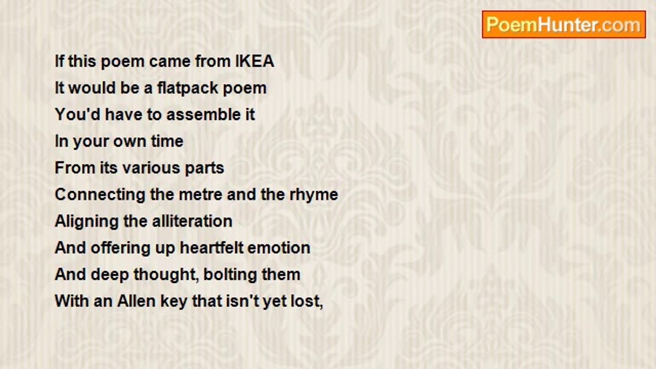 Paul Archer - Flatpack Poem