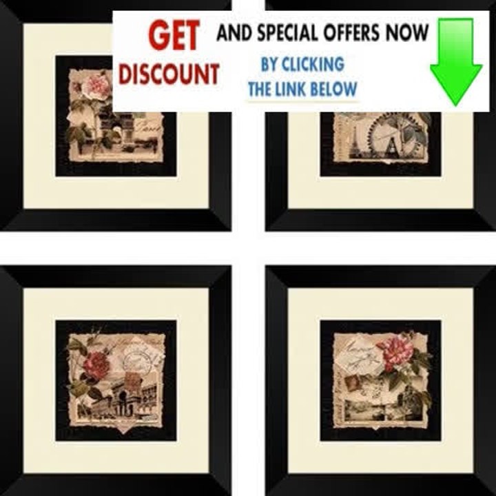 Best Deals Floral Travel Postcards Framed Art (Set of 4) Review