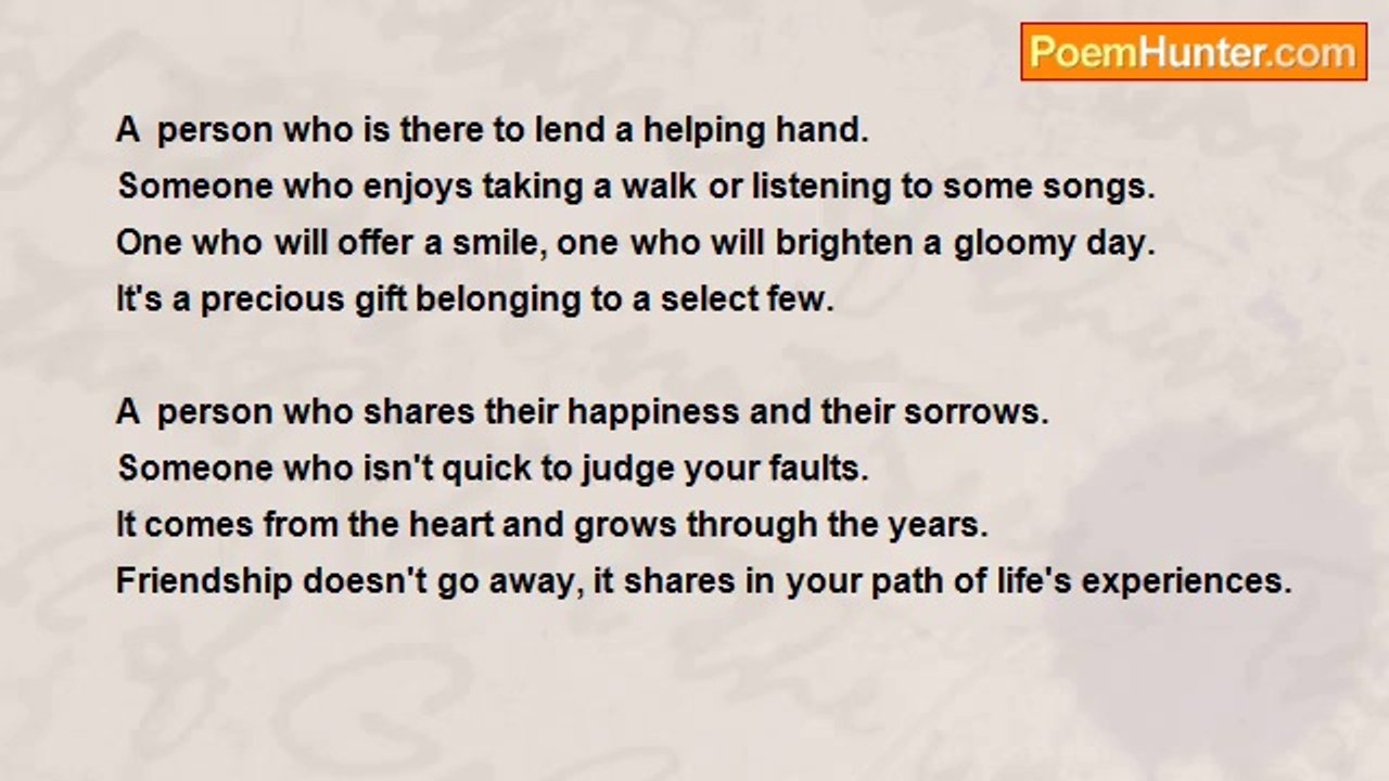 Elaine KarasShadle - What Does Friendship Mean?