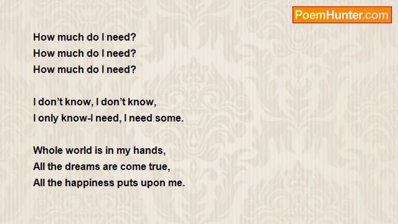 How Much Do I Need? | Md. Moniruzzaman