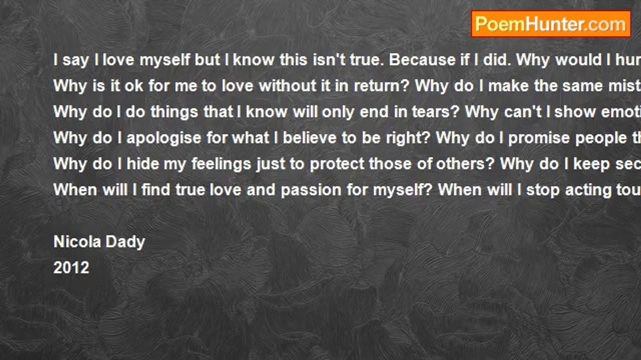 Nicola Jane Dady - Do I Really Love Myself?