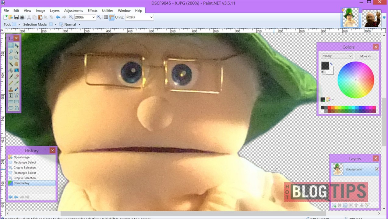 Paint.net Chroma Key Tutorial