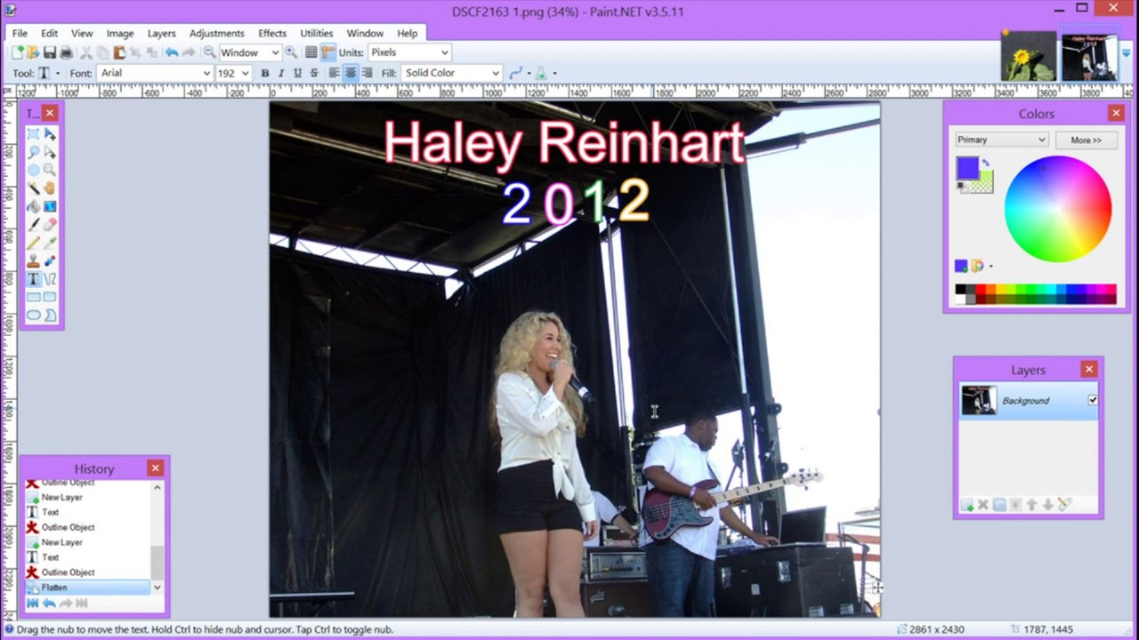 Outline Text on an Image Paint.Net