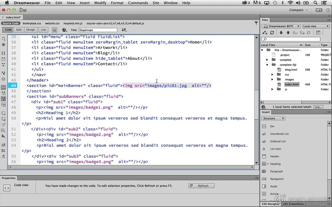 Coding in Dreamweaver CC Code Preferences