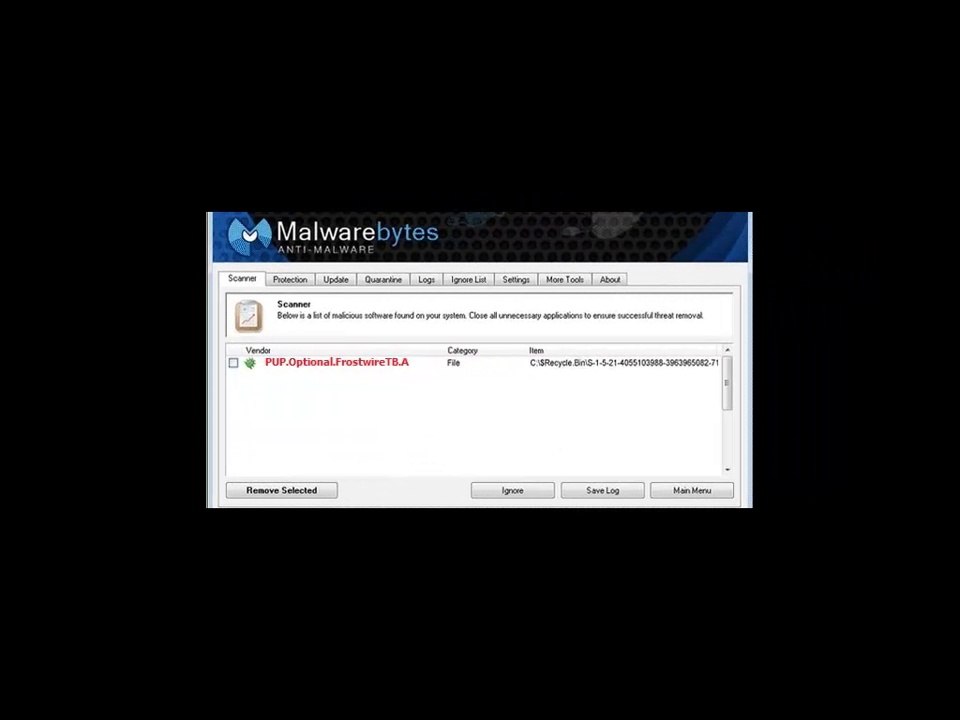PUP.Optional.FrostwireTB.A Adware Removal Tip
