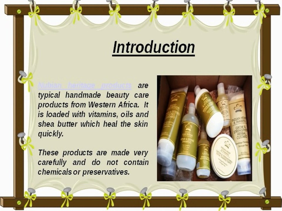 Applications of Nubian Heritage Products