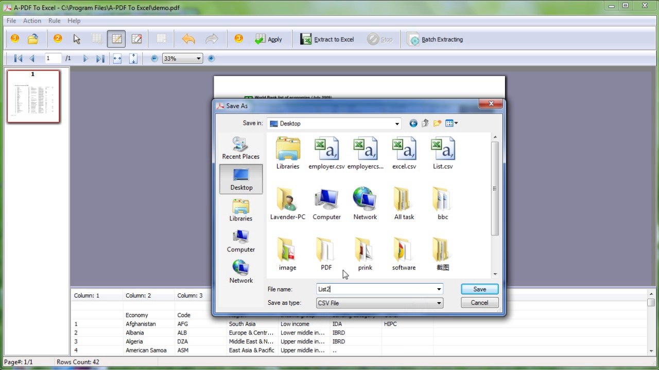 How to extract PDF Table and build it to Excel File