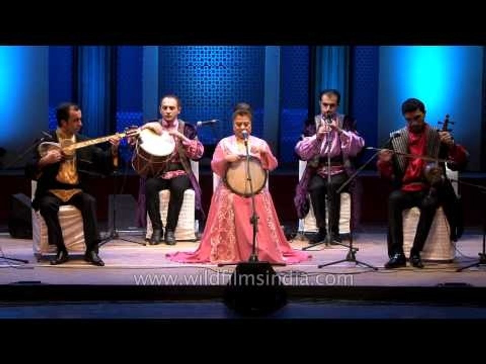 Folk musical performance by group from Azerbaijan