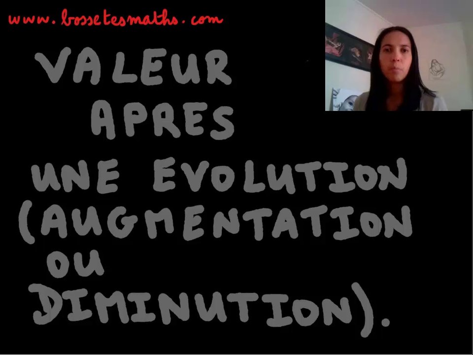 Taux d'évolution - valeur après évolution