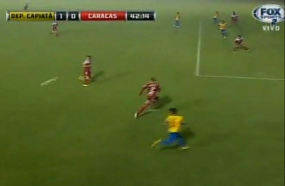 GOL de tiro libre de Cristian López. Deportivo Capiatá 1-0 Caracas.