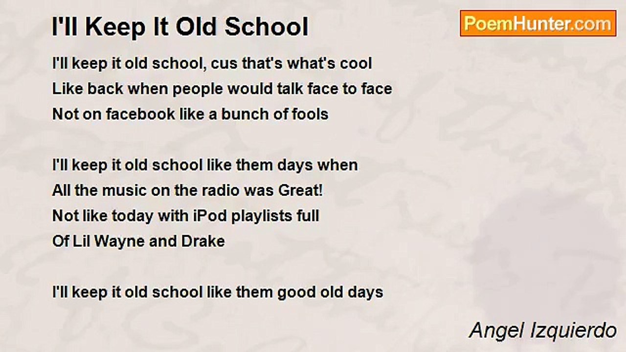 Angel Izquierdo - I'll Keep It Old School